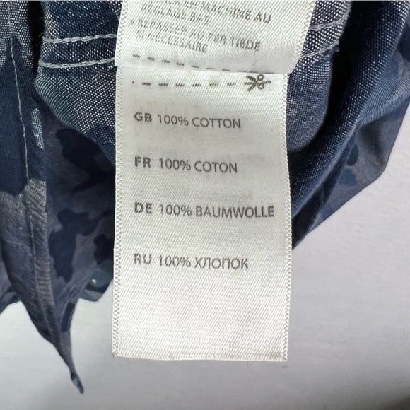 True Nation Blue Camo Sport Button up Short Sleeve Shirt 7XL Plus - Picture 8 of 9